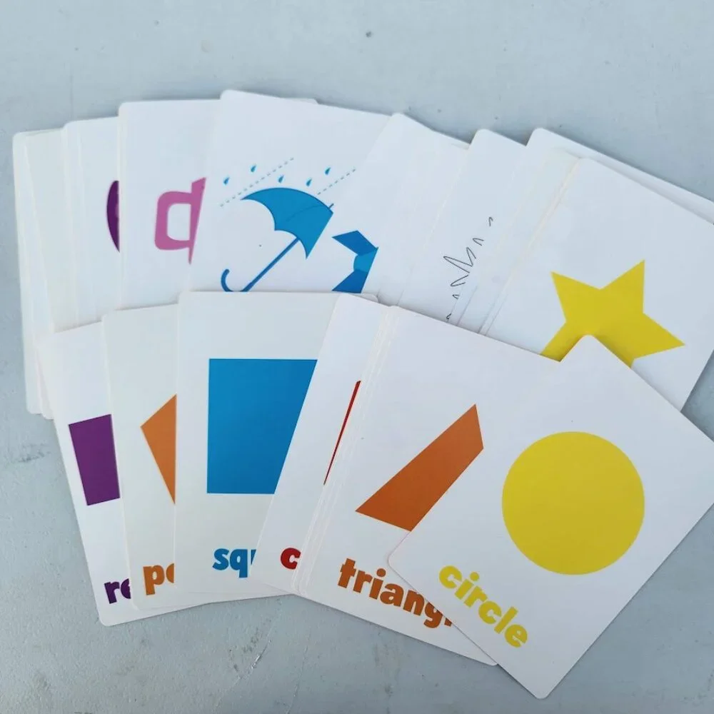 Playskool Colors and Shapes Words Vocabulary Flash Card Educational Learning Car